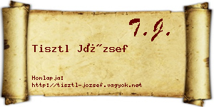 Tisztl József névjegykártya