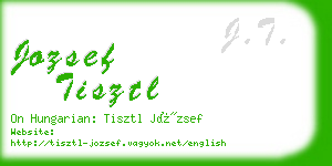 jozsef tisztl business card